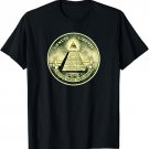 Dollar, all-seeing eye, symbol, masonic, pyramid, triangle T-Shirt
