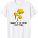 Orange County California CA Poppy Flower State City Vintage T-Shirt