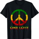 Reggae Peace Symbol Rasta Reggae Music Rastafari Hippie T-Shirt