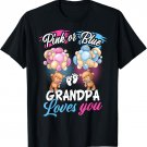 Bears Pink Or Blue Grandpa Loves You Gender Reveal T-Shirt