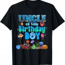 Uncle Of The Birthday Boy Aquarium Sea Animals Matching T-Shirt