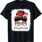 Massage Therapist Bleached Messy Bun Appreciation Day T-Shirt