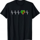 Zambian Heartbeat I Love Zambia Flag African Country Gift T-Shirt