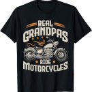 Mens Real Grandpas Ride Motorcycles Funny Motorcycle Lover Biker T-Shirt