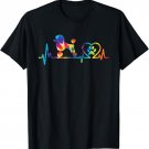 Tie Dye Poodle Heartbeat - Dog Lover Pet Trainer Breeder T-Shirt