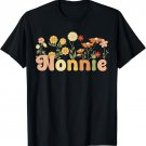 Groovy Nonnie Grandmother Flowers Nonnie Grandma T-Shirt