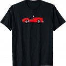 Red Triumph TR3 Cartoon British Car Love T-shirt