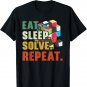 Eat Sleep Solve Repeat Math Speed Puzzle Cubing Lover Cube T-Shirt