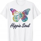 Hippie Soul Butterfly Peace Sign Retro 60s 70s Groovy Women T-Shirt