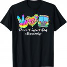 Peace Love Bus Tie Dye Leopard Bus Driver Life Gifts T-Shirt