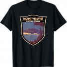 Mount Vesuvius Naples Landmark Badge Vintage T-Shirt