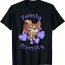 Cute Pomsky Momsky TShirt - Pomsky Mom Purple Hearts Shirt