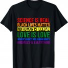 Rainbow Flag Human Rights Womens & Gay Rights LGBTQ+ Pride T-Shirt