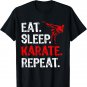 Eat Sleep Karate Repeat Karate Player Funny T-Shirt