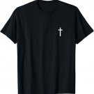 Small Cross Subtle Christian Minimalist Religious Faith T-Shirt