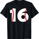 Sixteeth Birthday 16th BASEBALL Shirt Number 16 Born in 2003