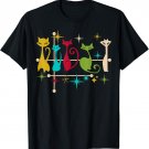 Mid Century Modern Look Cats - Retro Vintage 50s 60s Style T-Shirt