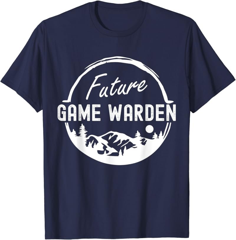 Future Game Warden Retro Funny Badge Game Warden Outfit T-Shirt