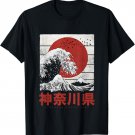 Retro Japan Flag Honshu Nihon Japanese Wave Off Kanagawa T-Shirt