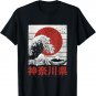 Retro Japan Flag Honshu Nihon Japanese Wave Off Kanagawa T-Shirt