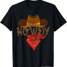 Howdy T-Shirt - Classic Fit, Short Sleeve, Black Polyester & Cotton