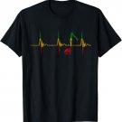 Rasta Reggae Music Note Heartbeat EKG Pulse Rastafari Roots T-Shirt