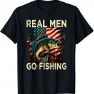 Mens Real Men Go Fishing - Largemouth Bass T-Shirt