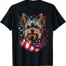 USA 4th Of July Patriotic American Yorkshire Terrier T-Shirt