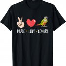 Green Cheek Conure Peace Love Conure Parrot Bird Conure T-Shirt