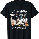 Just a Girl Who Loves Animals for Girls Who Love Animals T-Shirt