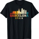 Retro Barcelona Skyline Vintage Spain Souvenir T-Shirt