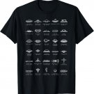 UFO Types Flying Saucer Model Alien Enthusiast Space Gift T-Shirt