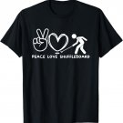 Peace, Love Shuffleboard Retro Shuffleboard Lover T-Shirt