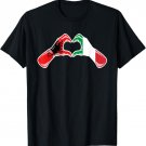 Albania Italy Flag Albanian Italian Heart T-Shirt