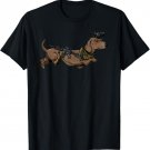 Funny Dog Dachshund With NVG Meme Tactical Wiener T-Shirt for Men Women