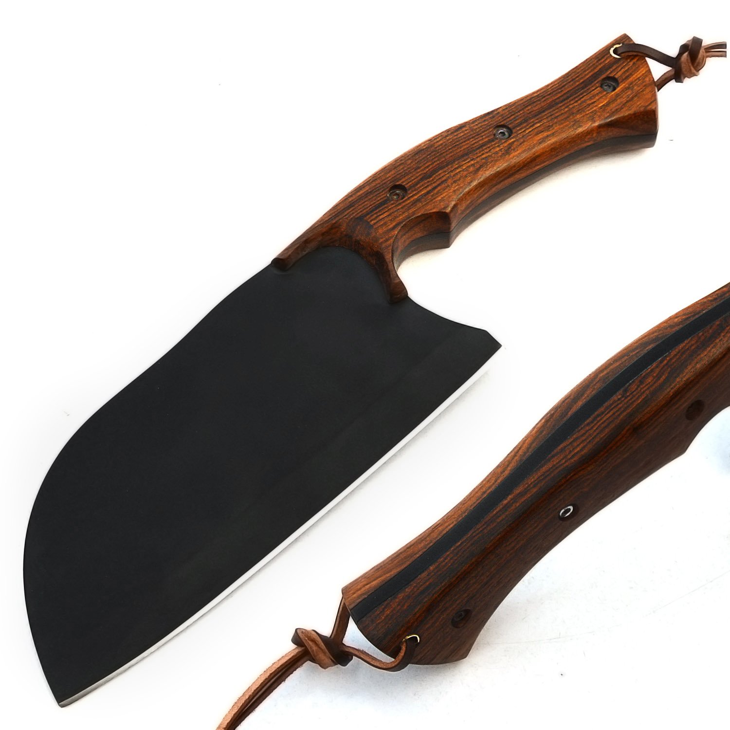 Handmade D2 Steel Powder Coated Blade Cleaver Chopper Chef Kitchen Knife