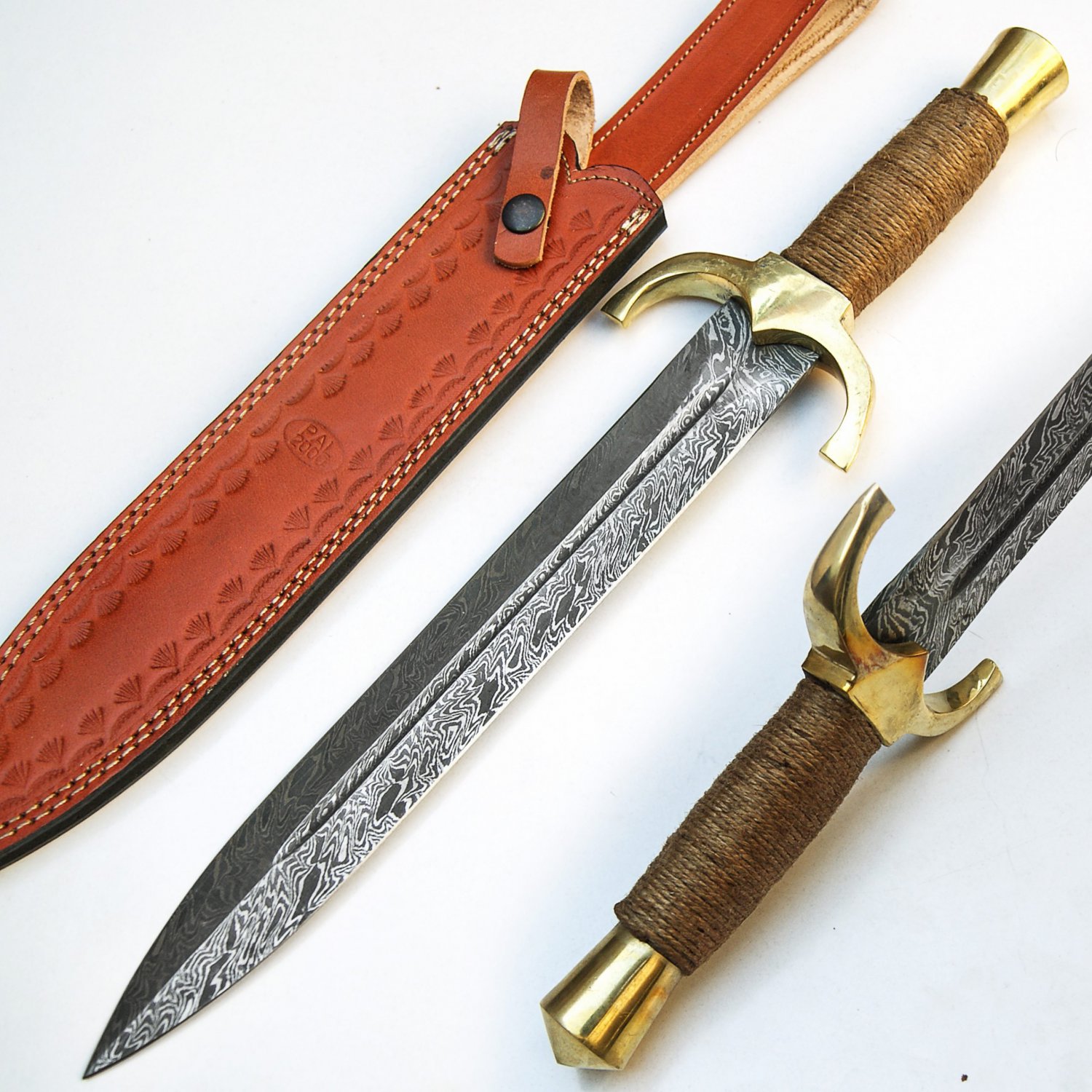 Custom Handmade Damascus Steel Hunting Dagger Knife Top Quality