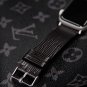 Handmade Black Epi Leather Watch Band for Apple Watch Series 7/6/SE/5/4/3/2/1