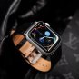 Handmade Black Epi Leather Watch Band for Apple Watch Series 7/6/SE/5/4/3/2/1