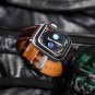 Handmade Luxury Dark Brown Lizards Leather Watch Band for Apple Watch Series 7/6/SE/5/4/3/2/1