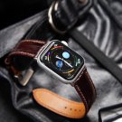 Handmade Luxury Dark Brown Lizards Leather Watch Band for Apple Watch Series 7/6/SE/5/4/3/2/1