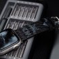 Handmade Luxury M.C.M Black Leather Watch Band for Apple Watch Series 7/6/SE/5/4/3/2/1