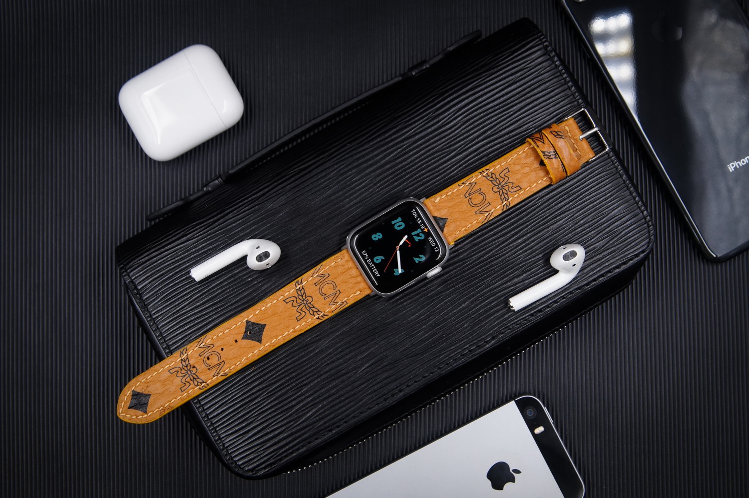 Handmade Luxury MCM Apple Watch Band for Apple Watch Series 8/7/6/SE/5/4/3/2/1
