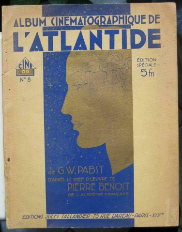 L'ATLANTIDE 1932 - Georg Wilhelm Pabst / Brigitte Helm Rare & old French program