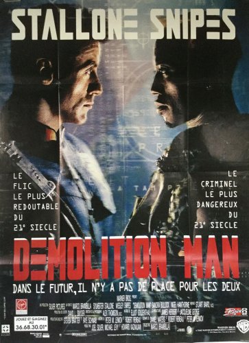 DEMOLITION MAN 1993 Sylvester Stallone / Wesley Snipes 47x63