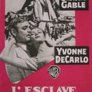 BAND OF ANGELS 1958 CLARK GABLE - French PRESSBOOK