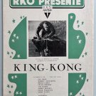 KING KONG (1933 RR1948) FAY WRAY - RARE Belgian PRESSBOOK