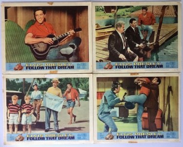 FOLLOW THAT DREAM (1962) ELVIS PRESLEY - COMPLETE SET OF 8 U.S LOBBY CARDS