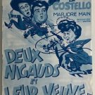 THE WISTFUL OF WAGON GAP (1947 RR1962)  ABBOTT & COSTELLO - French pressbook