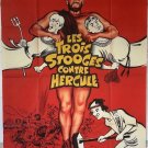 THE THREE STOOGES MEET HERCULES (1962) EDOUARD BERNDS 47x63 NICE LITHO